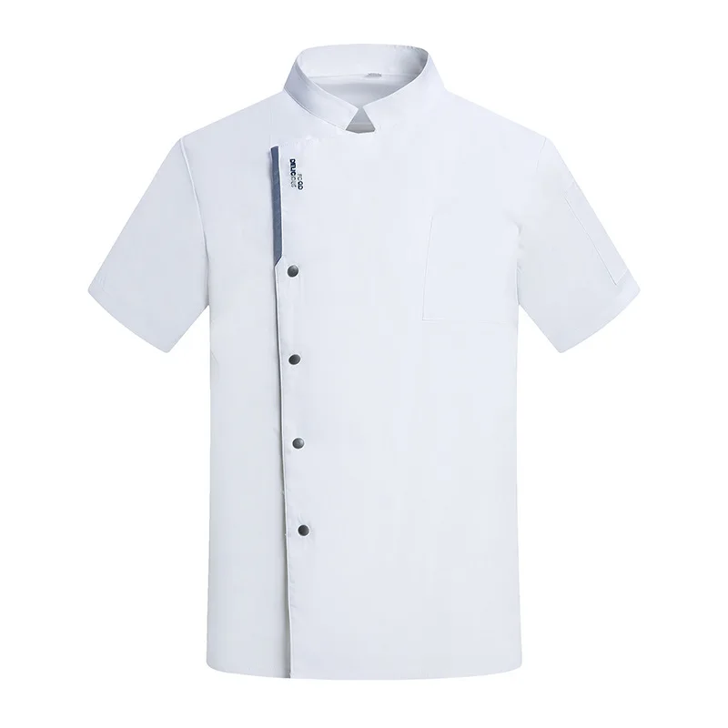 قمصان الشيف المسامية للرجال والنساء بأكمام قصيرة، زي تقديم الطعام في المطاعم والفنادق والمطابخ