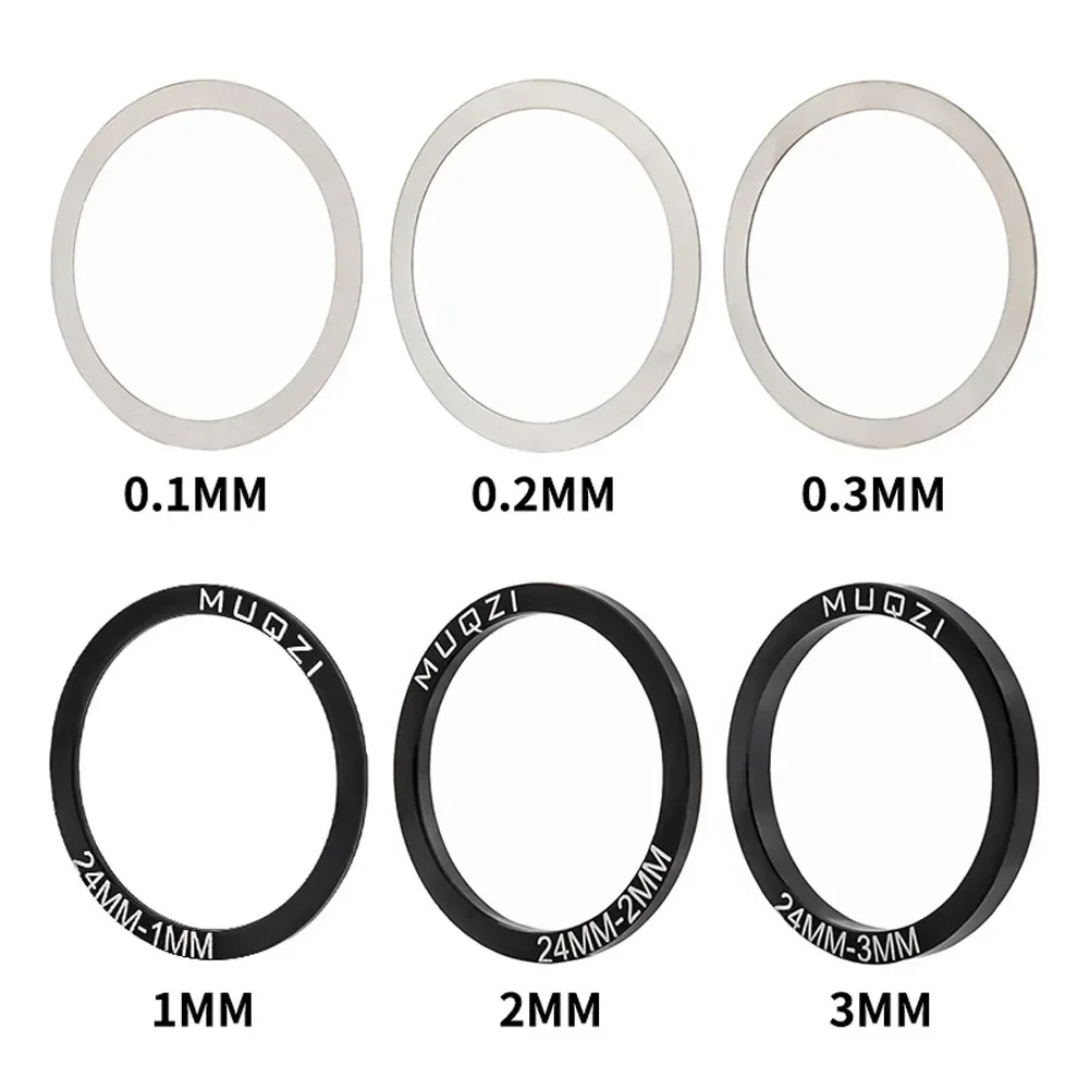 6pcs Bicycle Spare Parts Bottom Bracket Washers Crankset Washer 24/29/30mm For BB86/91/92/PF30/BB30 Aluminum Alloy Spacer