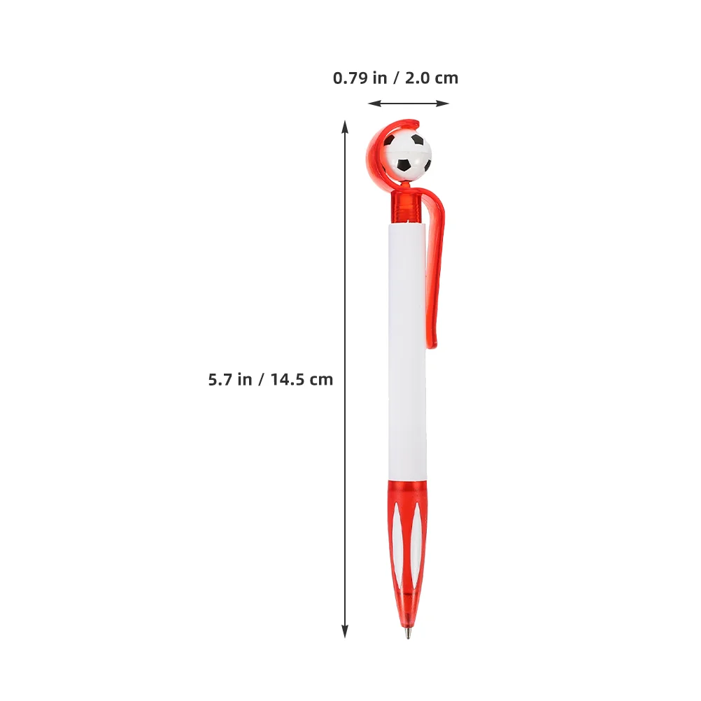 Imagem -02 - Caneta Esferográfica de Futebol Canetas de Escrita Tinta Forma de Futebol Favores de Festa em Massa Material de Escritório Plástico Papelaria Estudante 10 Peças