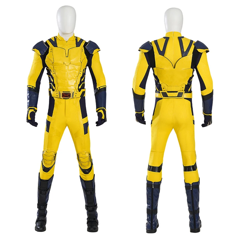 

Movie Wolverine Cosplay Costume James Howlett Jumpsuit Shoulder Armor Set Leather Battle Suit Superhero Halloween Outfit