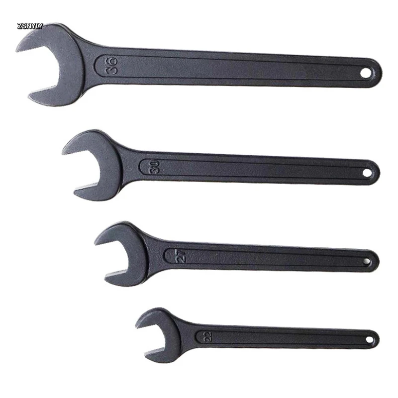 Heavy Duty Single Open End Wrench Black Spanner Handle Black17mm 23mm 19mm 21mm 22mm 24mm 27mm 30mm 32mm 36mm 41mm 46mm