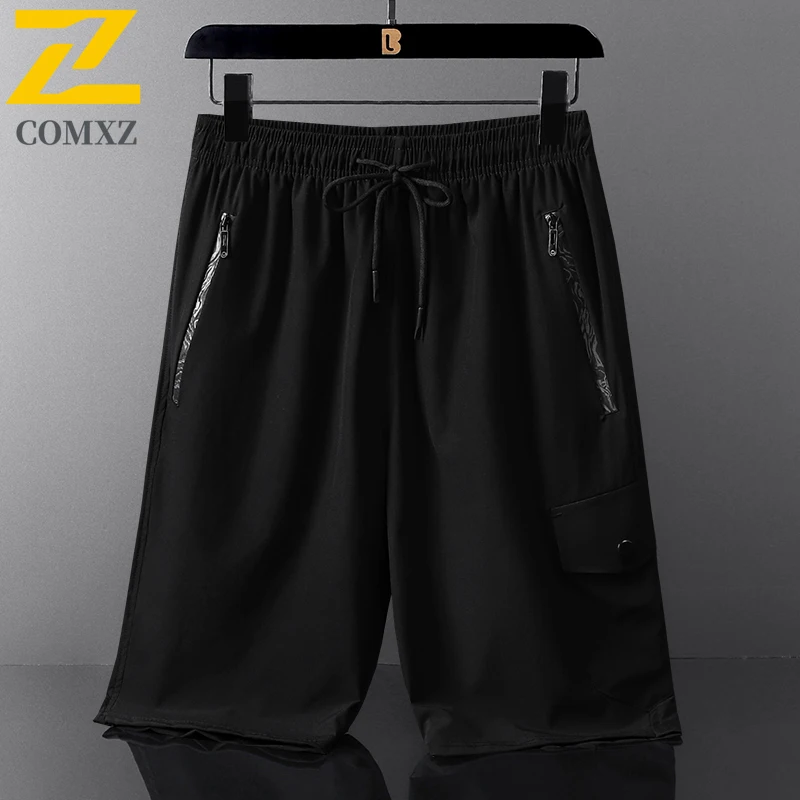 2025 novo verão shorts de trabalho moda masculina casual seda gelo respirável legal bolso carga calças masculinas casuais elásticos bermuda shorts