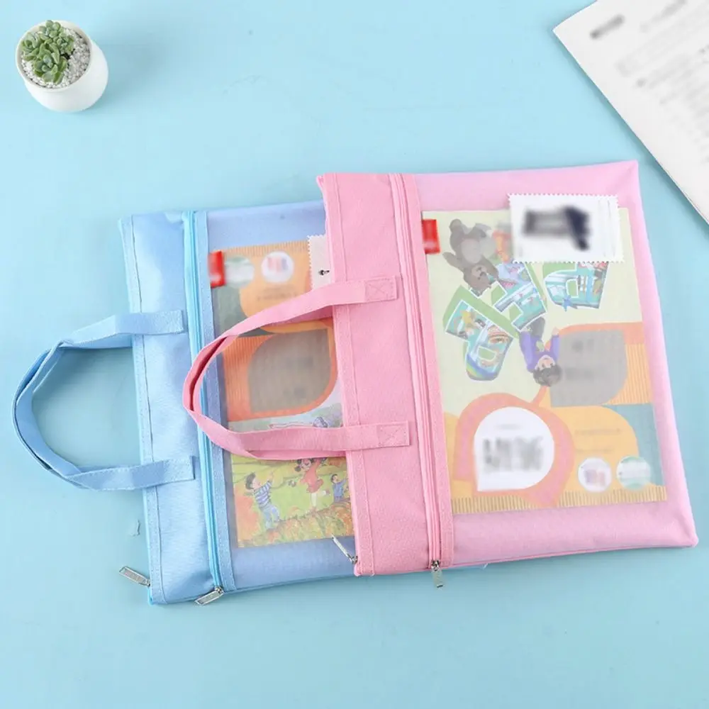 

Портативная сумка для хранения книг из ткани Оксфорд, водонепроницаемый органайзер для файлов формата А4 с ручкой, большая вместительная сумка для хранения документов, дорожная сумка