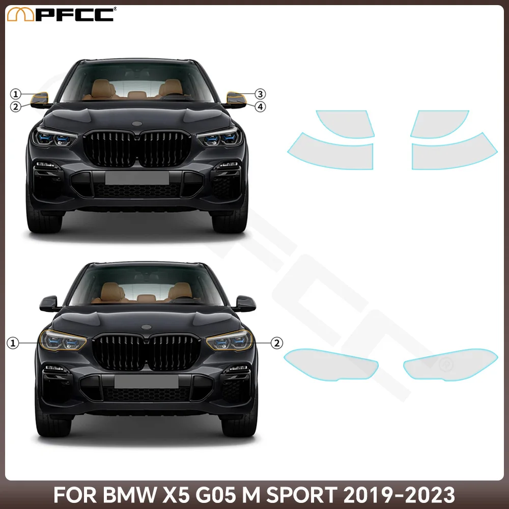 

Headlight Rearview B Pillar Anti-scratch TPU Protection Film For BMW X5 M-Sport Drive40 50 M60 2024 2025 Pre-Cut PPF Clear Bra