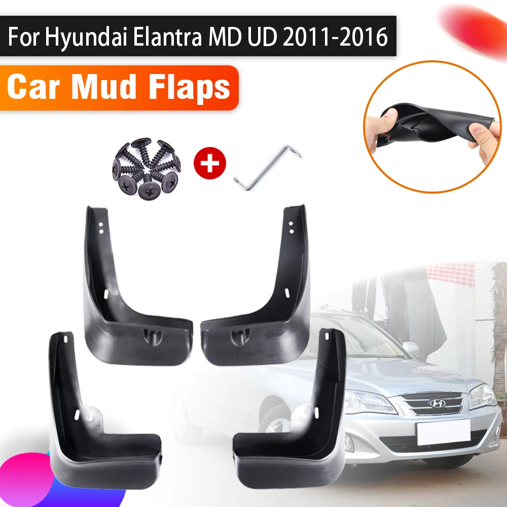 

Car Mudguards For Hyundai i35 Elantra 2016 Accessories Avante MD UD 2011~2015 4PCS Mud Flaps Front Rear Fenders Car Accessories