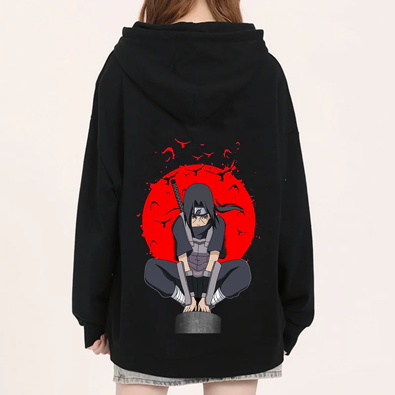 Naruto 2024 New Hooded Naruto Uchiha Itachi Fashion Print Men's and Women's Autumn Fashion Loose Hooded Sweatshirt