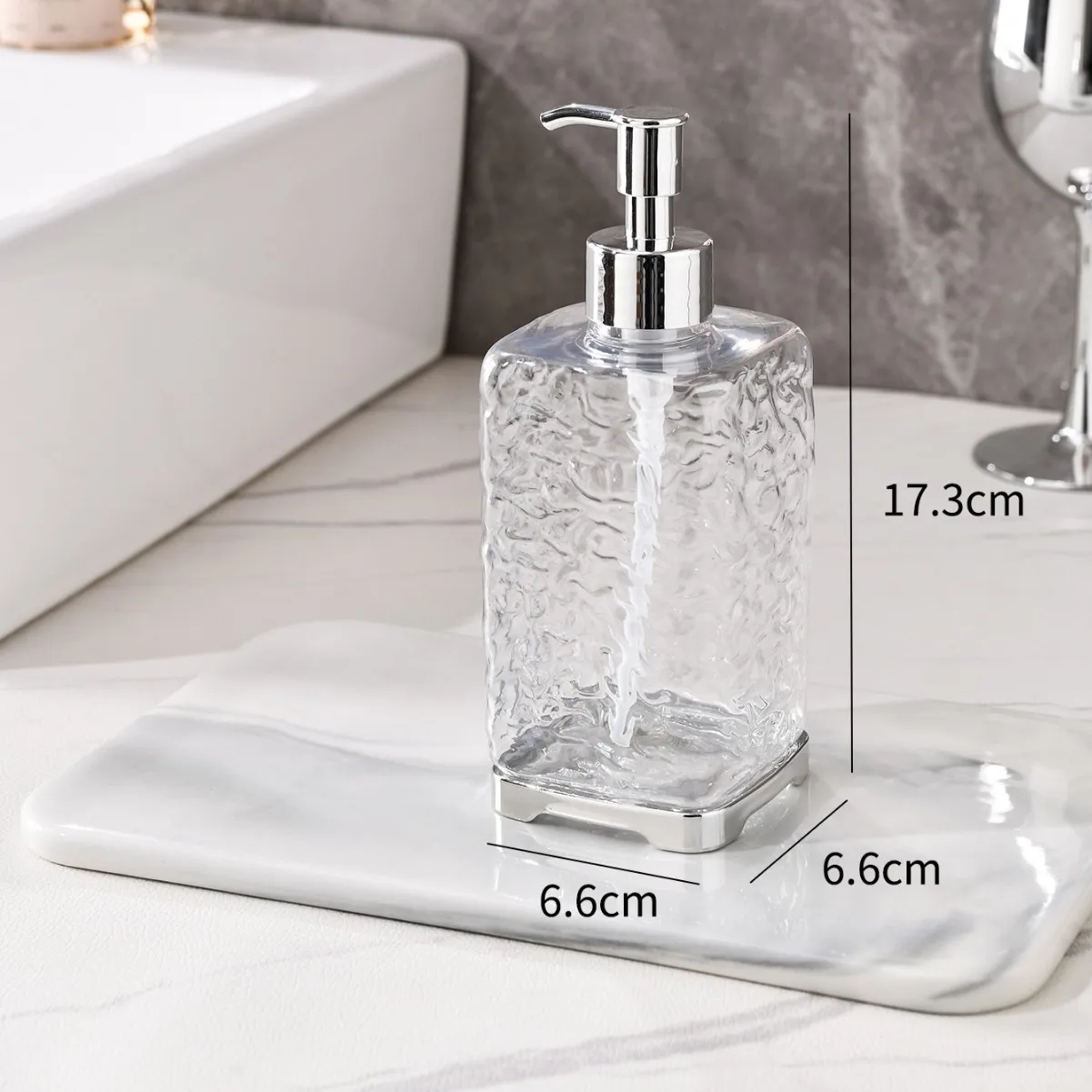 

1pc Luxury Foam Hand Sanitizer Bottle Liquid Soap Dispenser Plastic Push Bottle Shower Gel Empty Bottle Bathroom Accessories