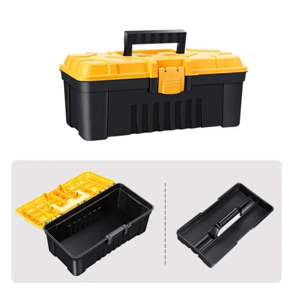 12-14in Professional Tool Box Tool Organizer Plastic Thickened Tool Storage Tool Household Hardware Tools Box Part