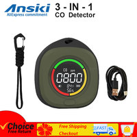 K5 3-in-1 Portable Carbon Monoxide Detector Accurate detection LED Screen USB Charging for Indoor and Travel with alarm sound