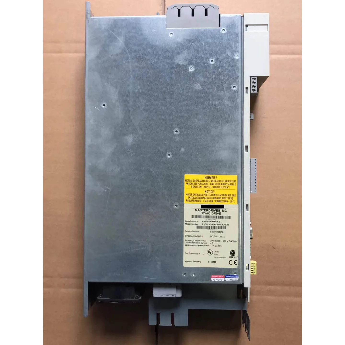 Servoazionamento 6SE7014-0TP50-Z Con garanzia