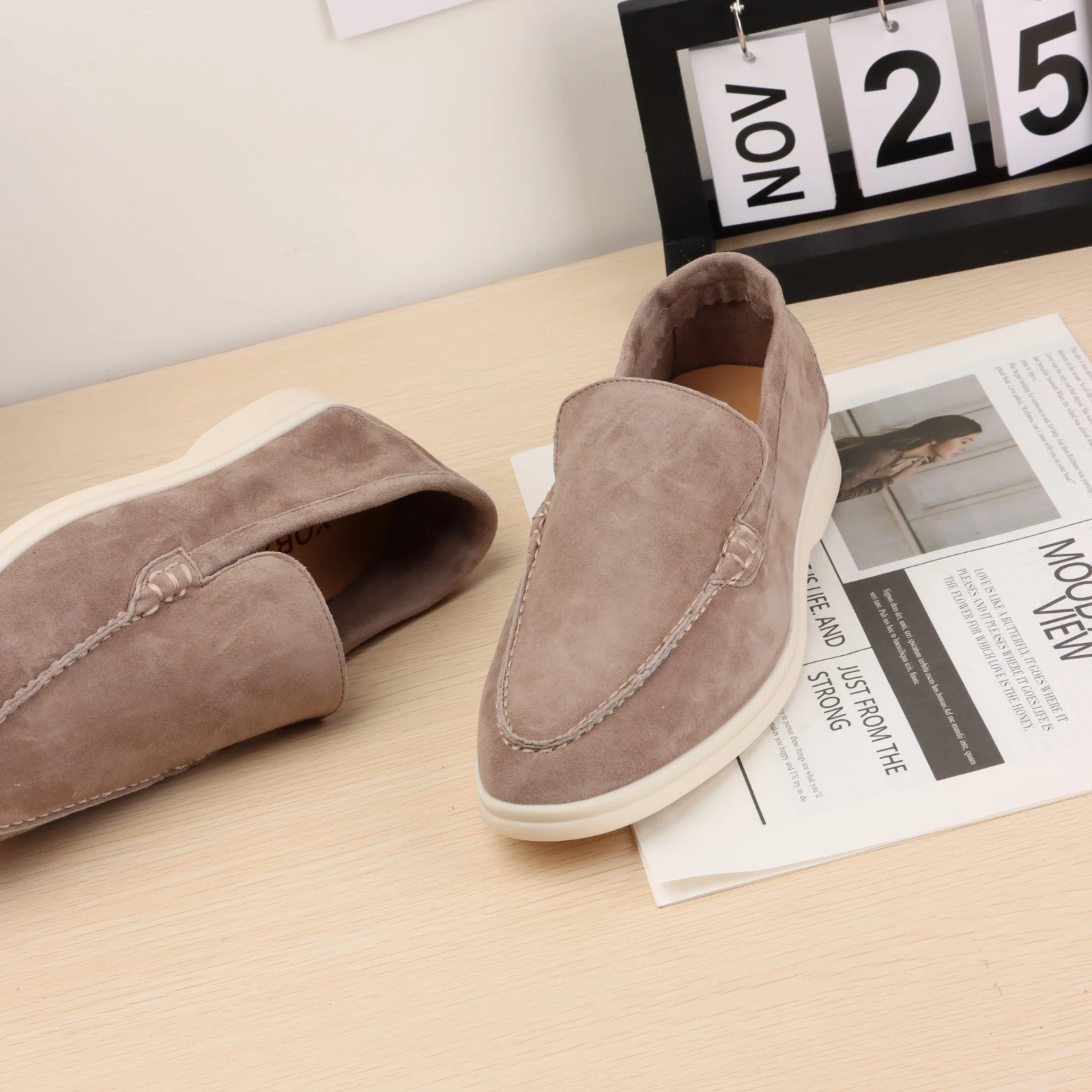 Man Shoes Loafers Stitching Men None Adult Rubber Cow Suede Leather Casual Shoes Shoes Men Favourite