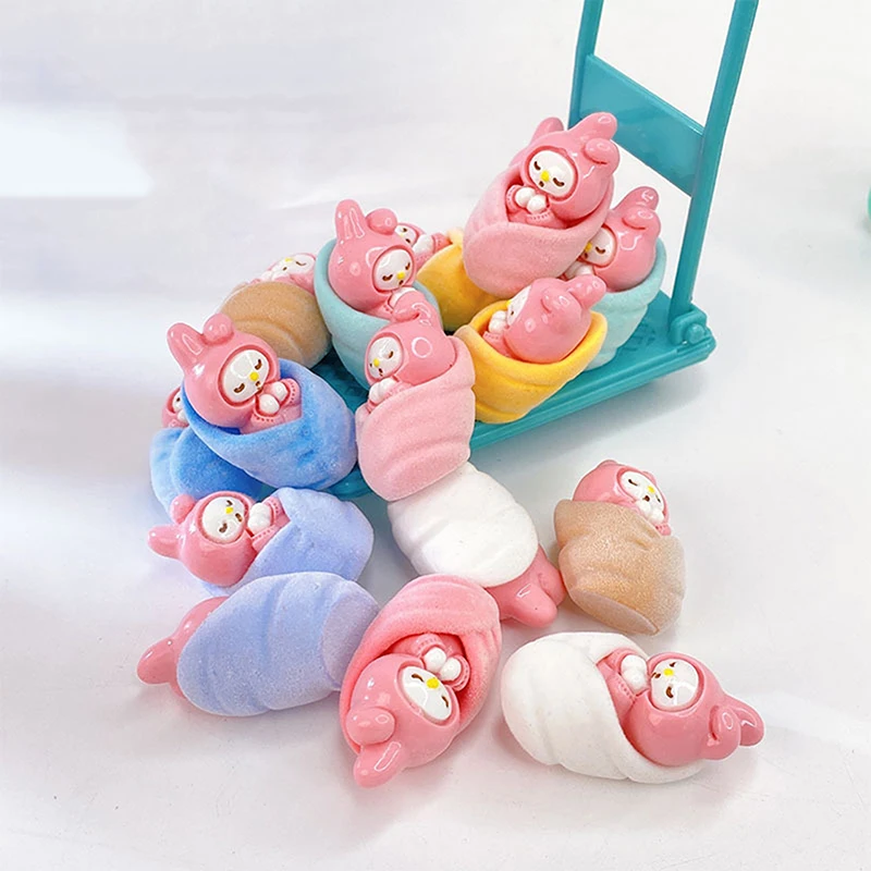 2 шт. Мультяшные 3D Подвески Sanrio в виде спящего ребенка, искусственная смола, самодельные ювелирные изделия, серьги, одежда, брелки, аксессуары