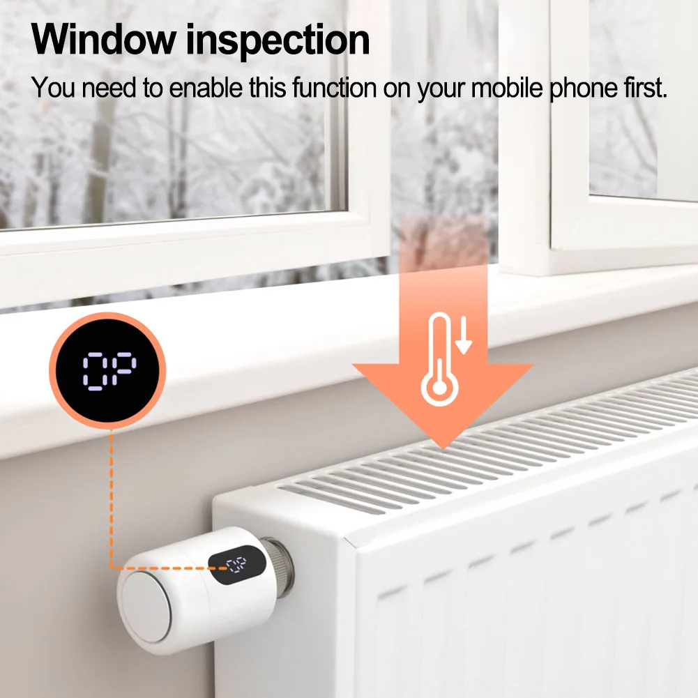 

Термостатический радиаторный клапан с поддержкой протокола Zigbee с управлением через приложение и шестью программируемыми настройками температуры