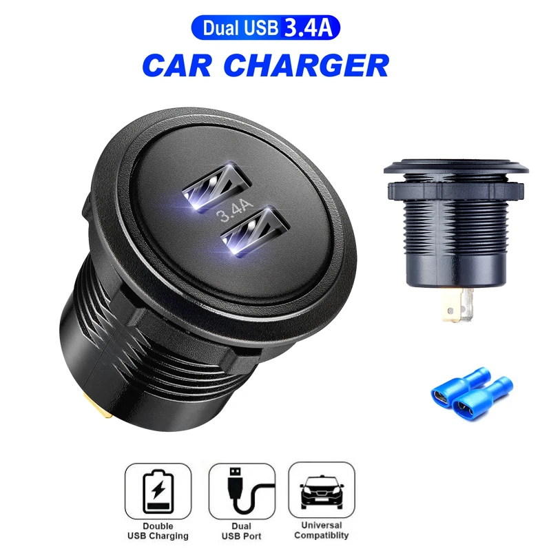 

Charger socket 12v USB Outlet Charge adapter USB Charging Port for Car Marine Golf 7 6 5 mk7 mk5 mk6 accessoires