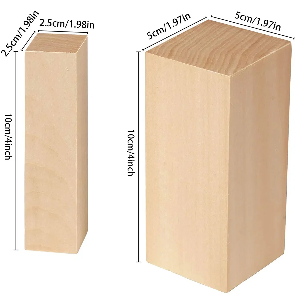 Wood Carving Block Premium Basswood Wood Carving Blocks Kit Square wooden bar Balsa Wood Sticks Strips Hobby Kit for Adults Kids