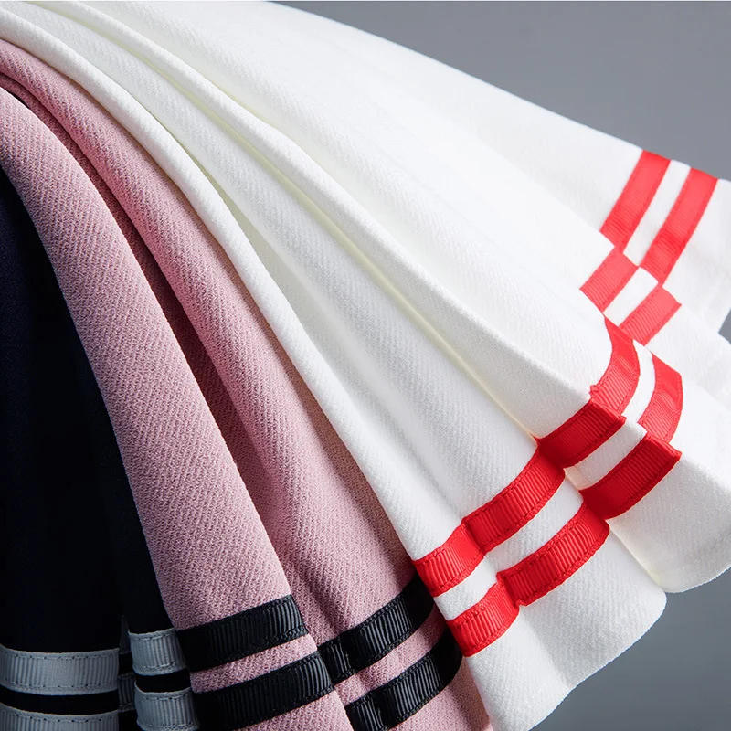 Gonna uniforme patchwork stile coreano Harajuku JK Gonne a pieghe nere Streetwear gotico Minigonna a vita alta Gonna punk da donna