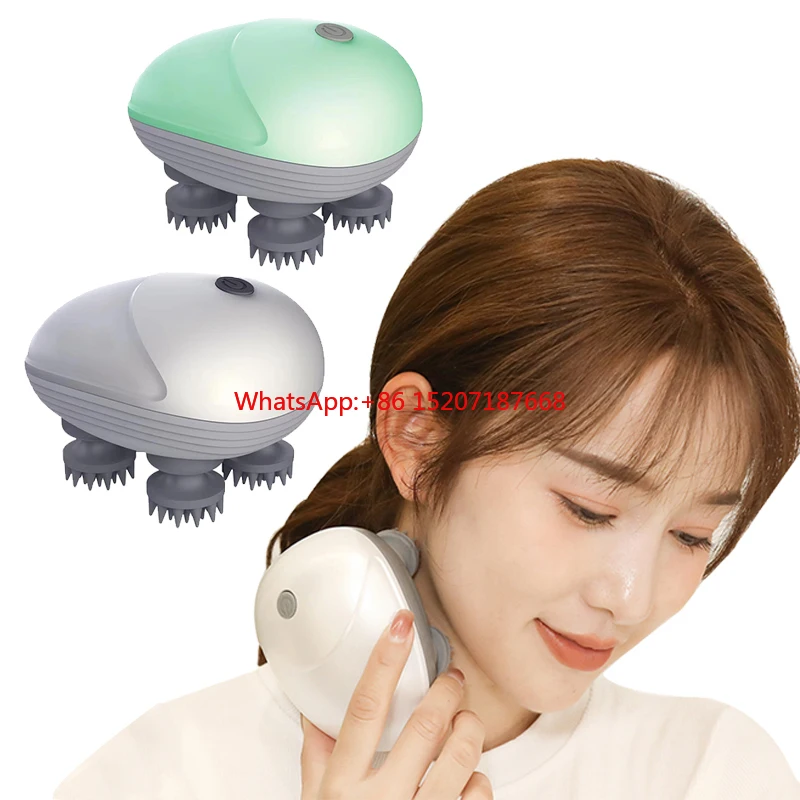 Healthpal Oem  Odmelectric smart handheld waterproof 3d cluster scalpmultifunction mini kneading scalp head massager