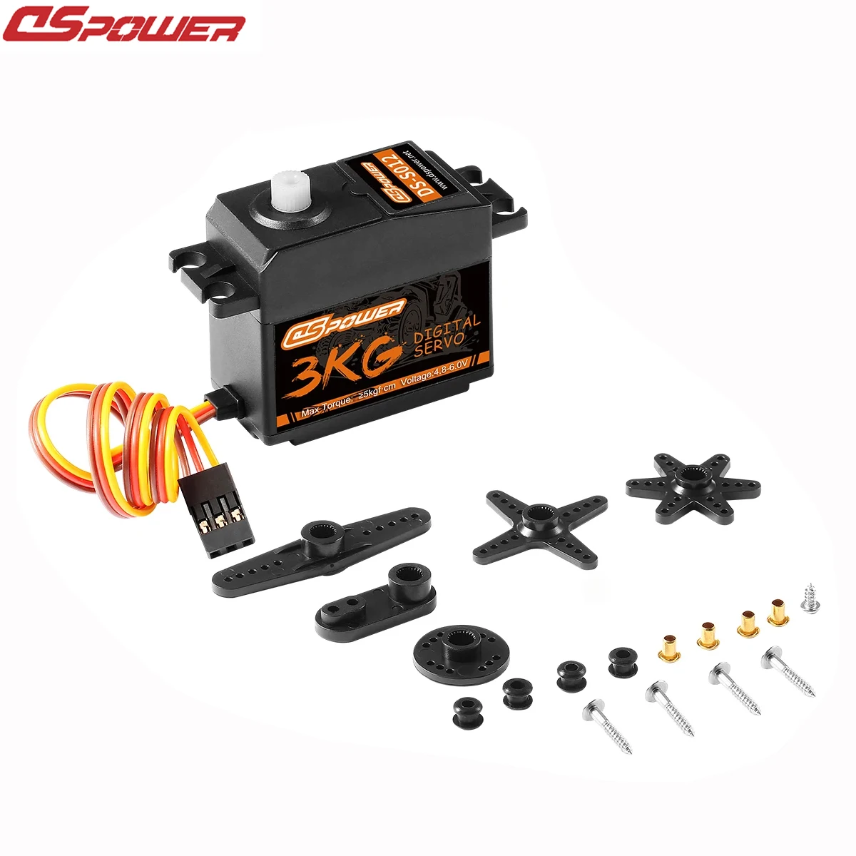 Dspower-デジタルサーボプラスチックギア、コアモーターサーボ、モンスターカー、ヘリコプター、ボート、飛行機、wltoys trx4、scx10,3kg、1/12、1/10