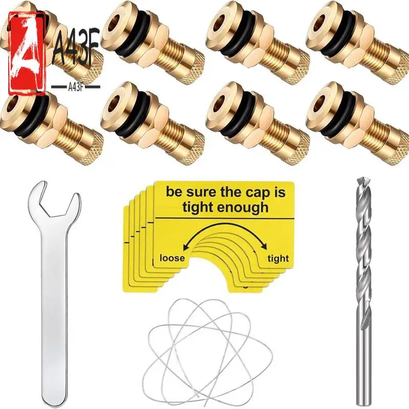 

A43F-19 Pieces Fuel Gas Can Vent Caps 8 Pieces Fuel Gas Tank Vent Caps Replacement Plug With Drill, Wire, Wrench