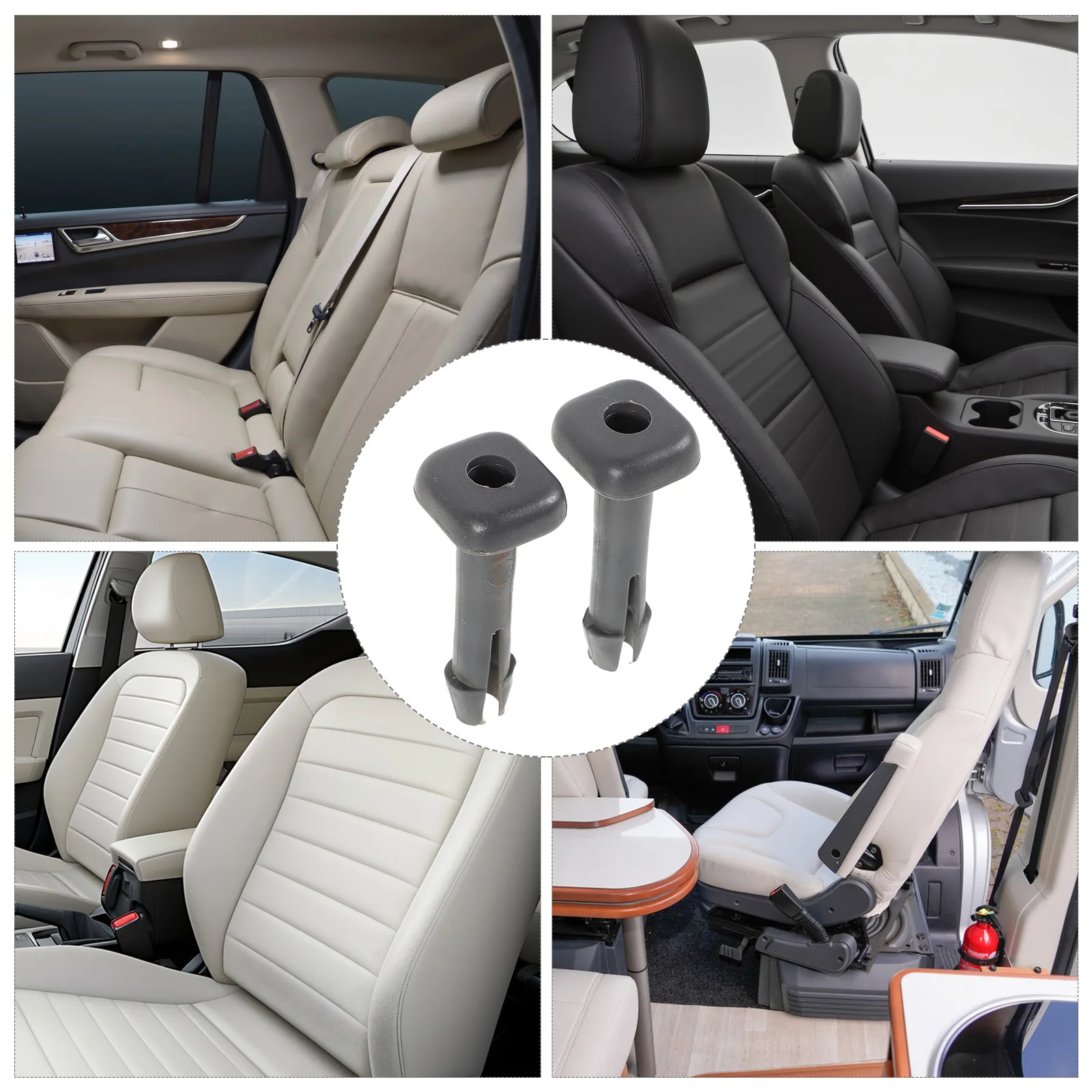 

1 Pair Headrest Guide Inserts 127mm Diameter Adjustable Locking Car Accessories Plastic Parts for Car Truck Accessories
