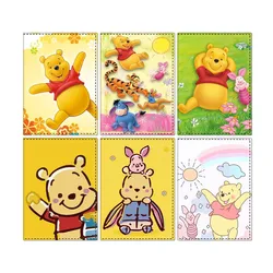 Disney Pooh Bear funda de pasaporte de dibujos animados, soporte de pasaporte de viaje, billetera de cuero PU para tarjetas de crédito, lindo billete de Winnie, funda de pasaporte