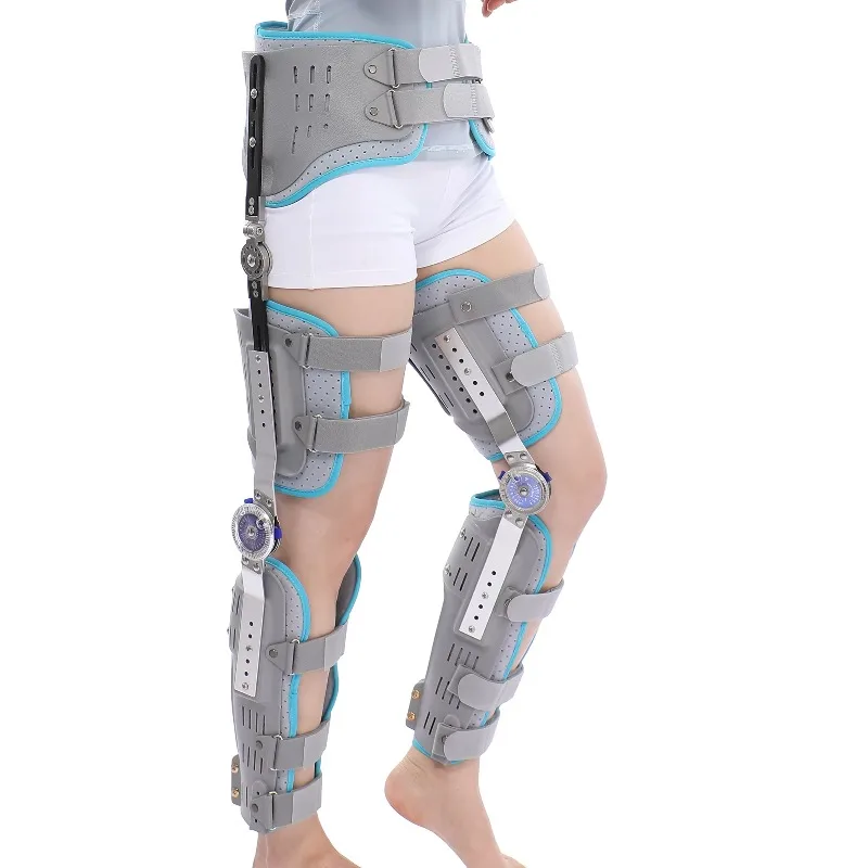 Adjustable Protective Knee Hip Ankle Foot Orthotic Brace-Rehabilitation Equipment