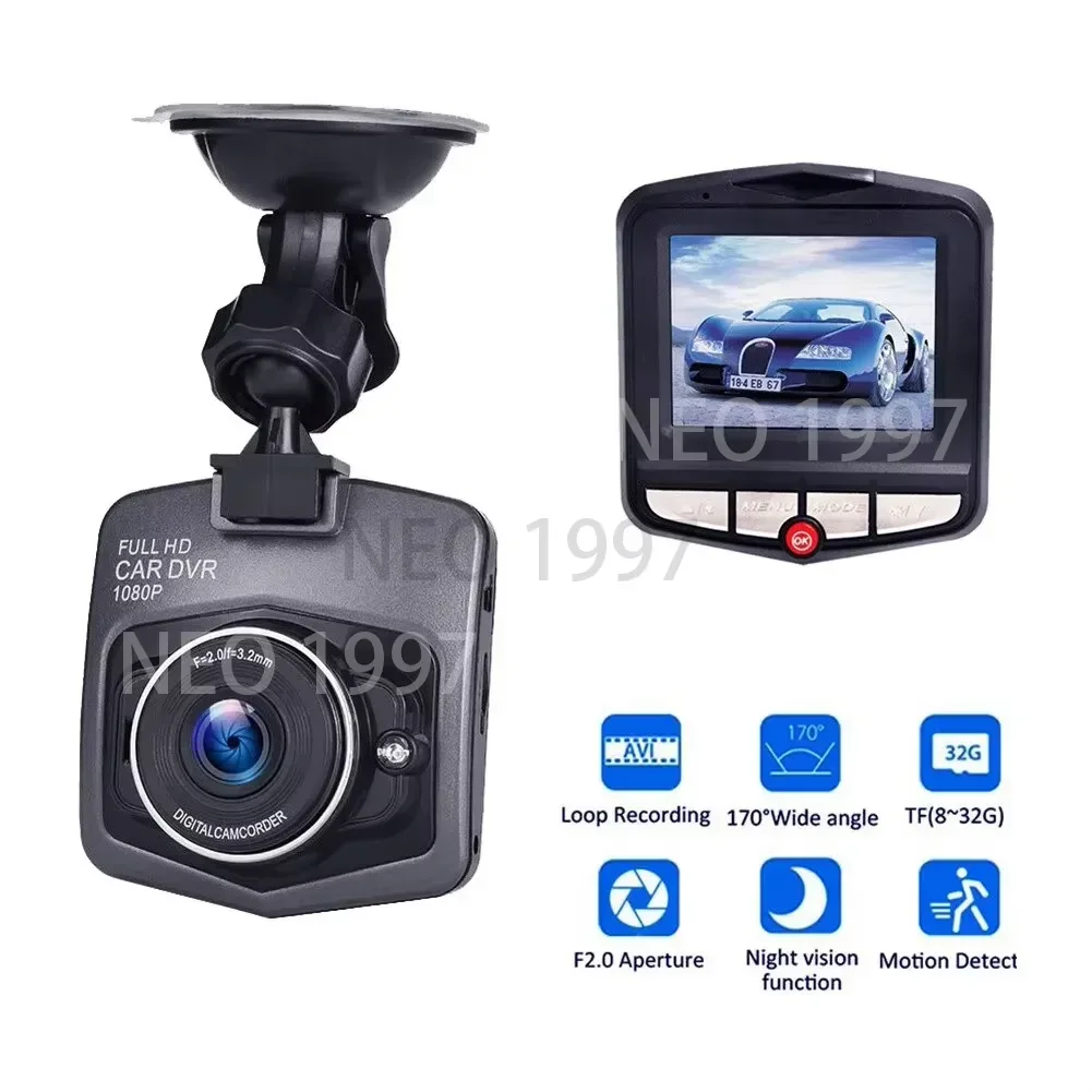 HD 1080P Dash Cam, Car DVR Camera Recorder with Night Vision, G-Sensor, Loop Recording, Parking Monitor, Wide Angle Lens for Veh