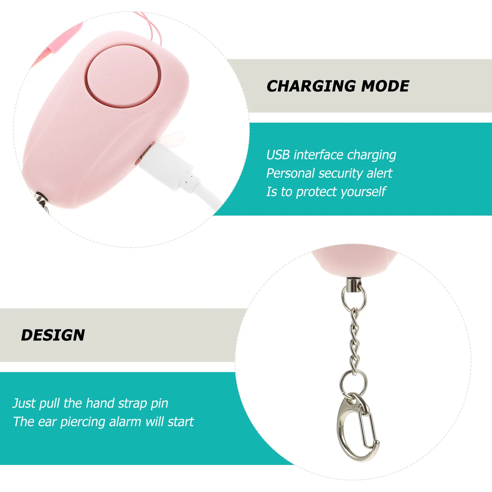 Ultra Loud 120 Decibel Personal Alarm for Women Emergency Safety Device with LED Light for Walking Dog Outdoor Activities Dark