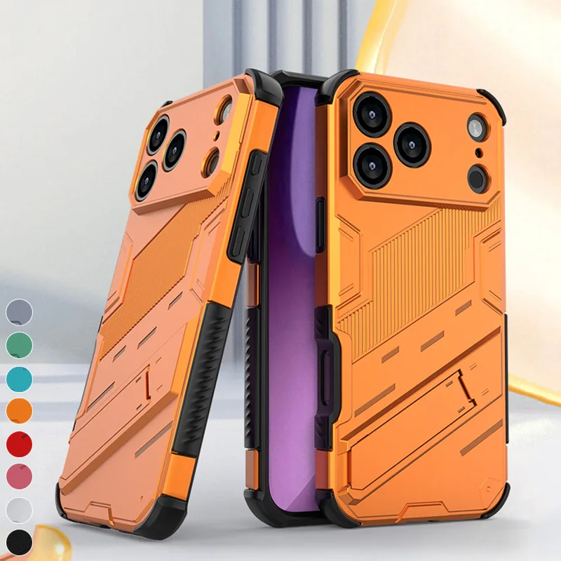 

Armor Shockproof Magnetic Holder Wallet Phone Case For iPhone 17 Air 16 Pro Max 15 Plus 14 13 12 11 Stand Back Cover Hoesje Etui