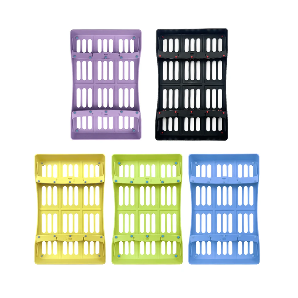 1pc Dental Desinfektion Rack 10 Löcher Autoklavierbar Sterilisation Box Für Verbund Harz Spatel Kunststoff Platzierung Fall Tablett Neue