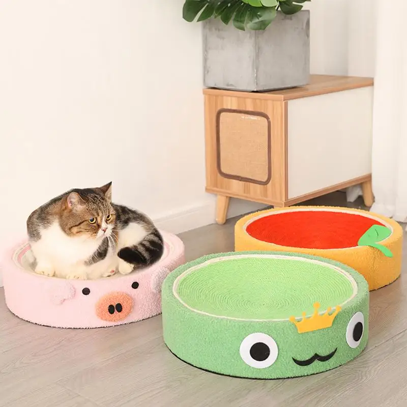 Corrugated Cat Scratcher Cat Scrapers Round Oval Grinding Claw Toys for Cats Wear-Resistant Cat Bed Nest Cat Accessories