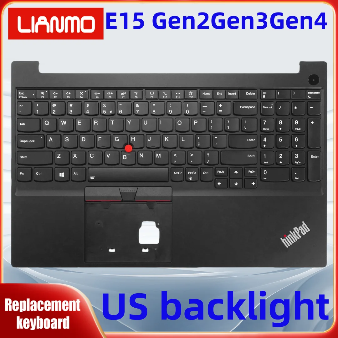 US notebook keyboard suitable for Lenovo Thinkpad E15 Gen2 Gen3 Gen4 C-shell backlit keyboard