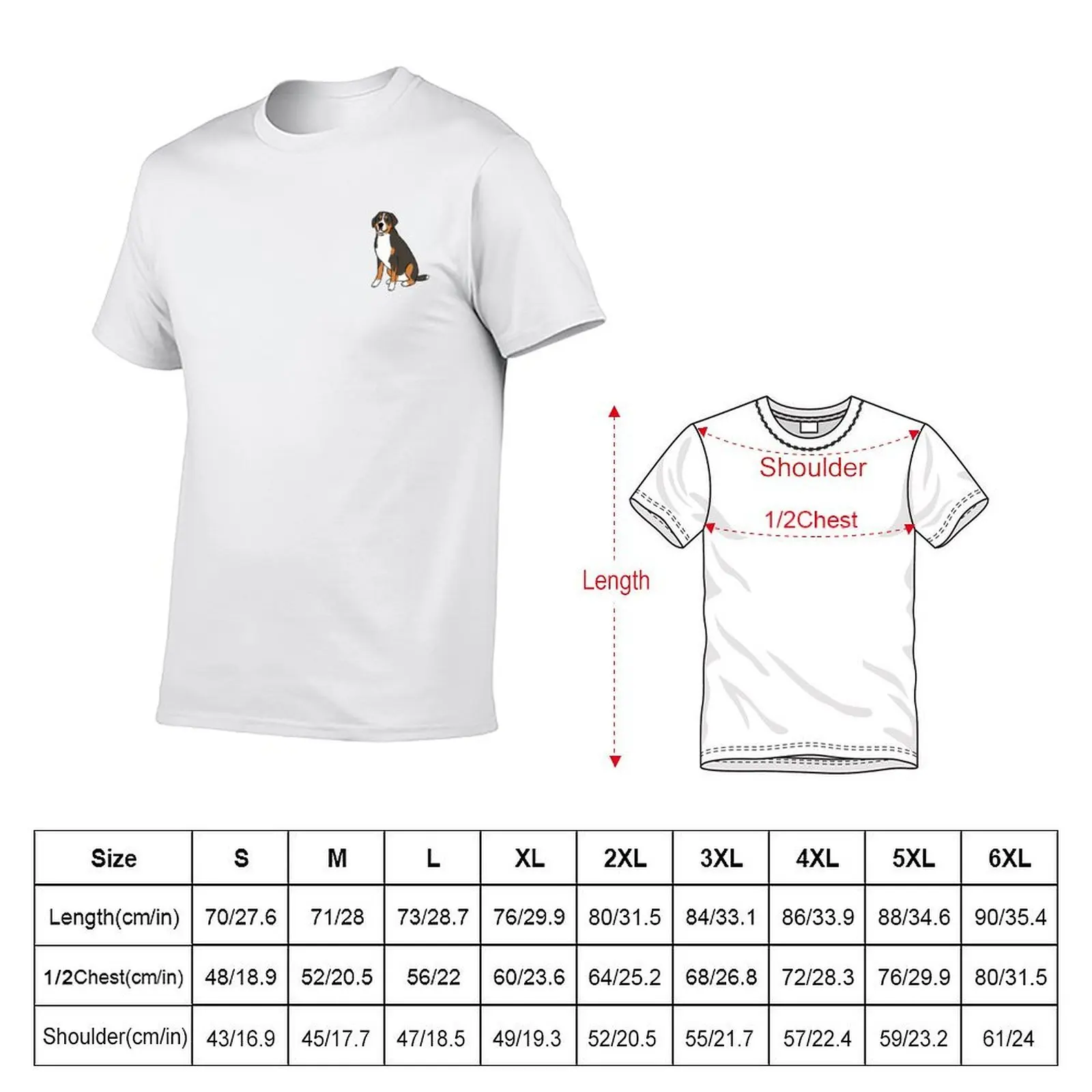 Greater swiss mountain dog illustration T-Shirt for a boy graphic tee shirt mens graphic t-shirts anime