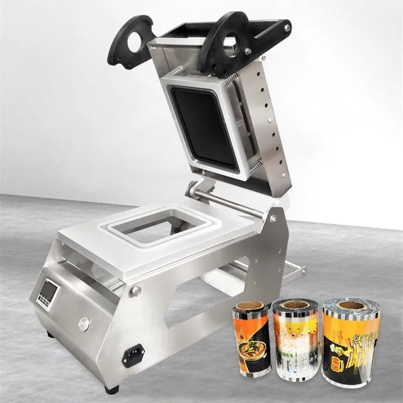 Lunch Box Food Container Packing Manual Tray Sealer Machine  Table Top Tray Sealer