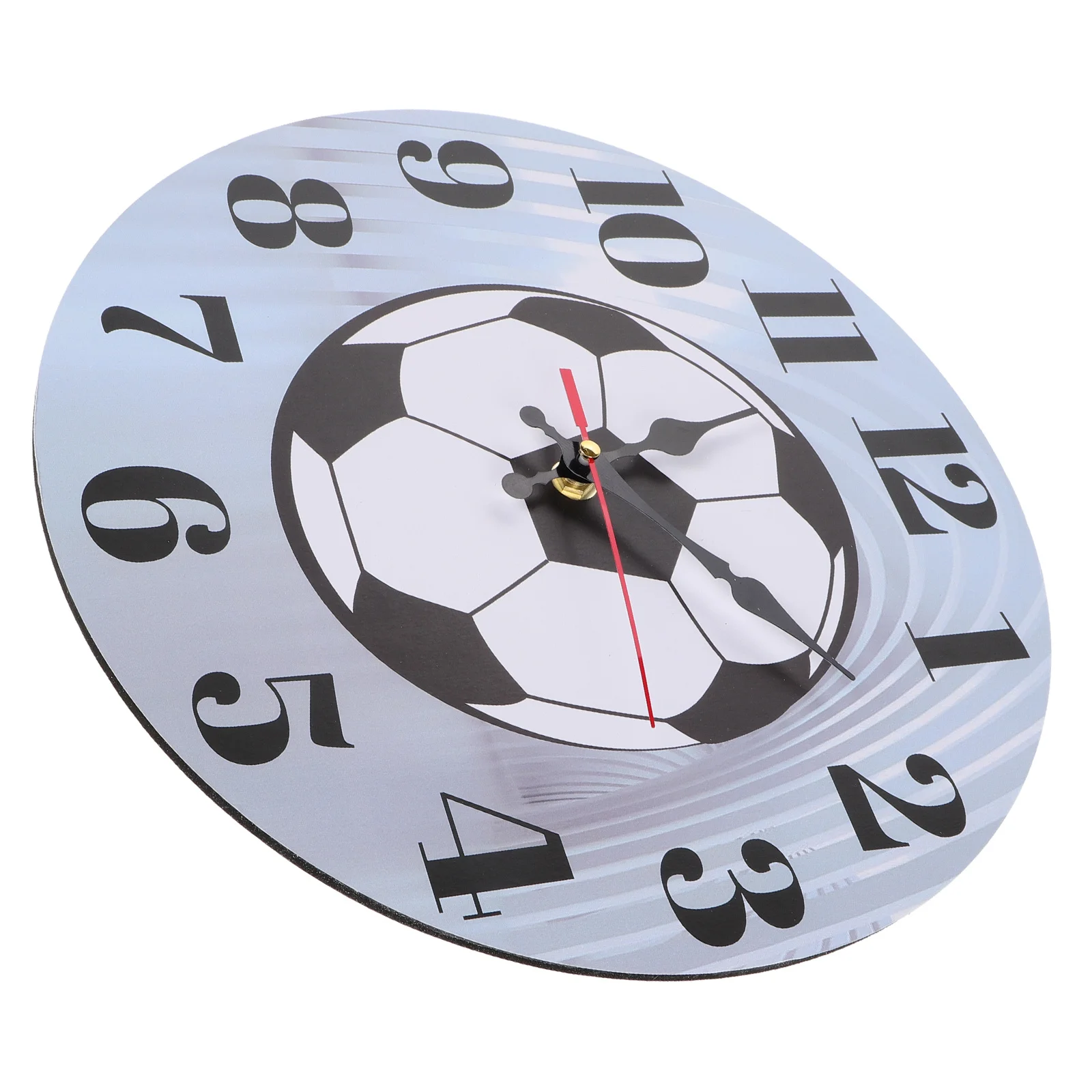 

Football Wall Clock 12 Inch Round Silent Non Ticking Decorative Watch For Living Room Bedroom Office Theme Decor