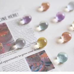 6/12 Pcs 15mm Blingbling Glitter Round Resin Half Ball Fridge Manget Home Decor Sticker Message Note Magnetic Decoration Gift