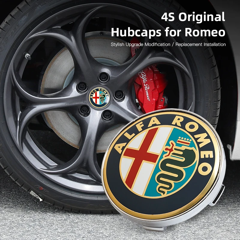 60mm Auto Radnabe Abdeckung Reifen Zentrum Ersetzen Kappe Zubehör Für Alfa Romeo 156 159 147 4C 8C 166 Giulia Giulietta Mito Stelvio