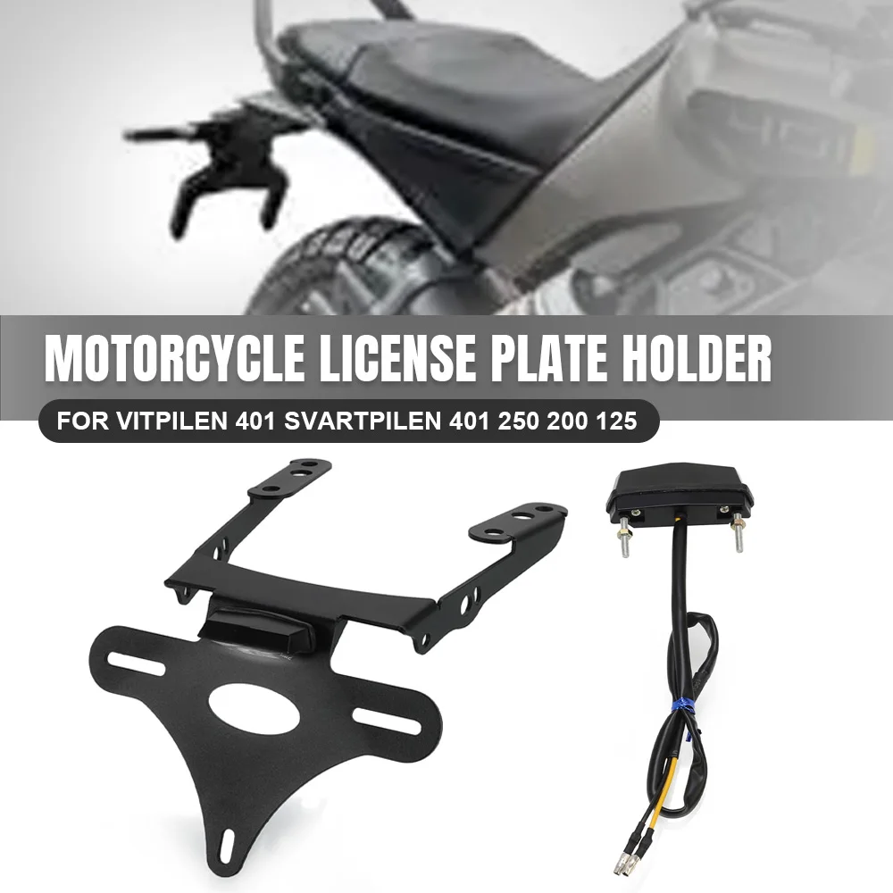 

Motorcycle Accessories For Husqvarna VitPilen 401 SvartPilen 401 250 200 125 Rear License Plate Holder Number Plate Bracket