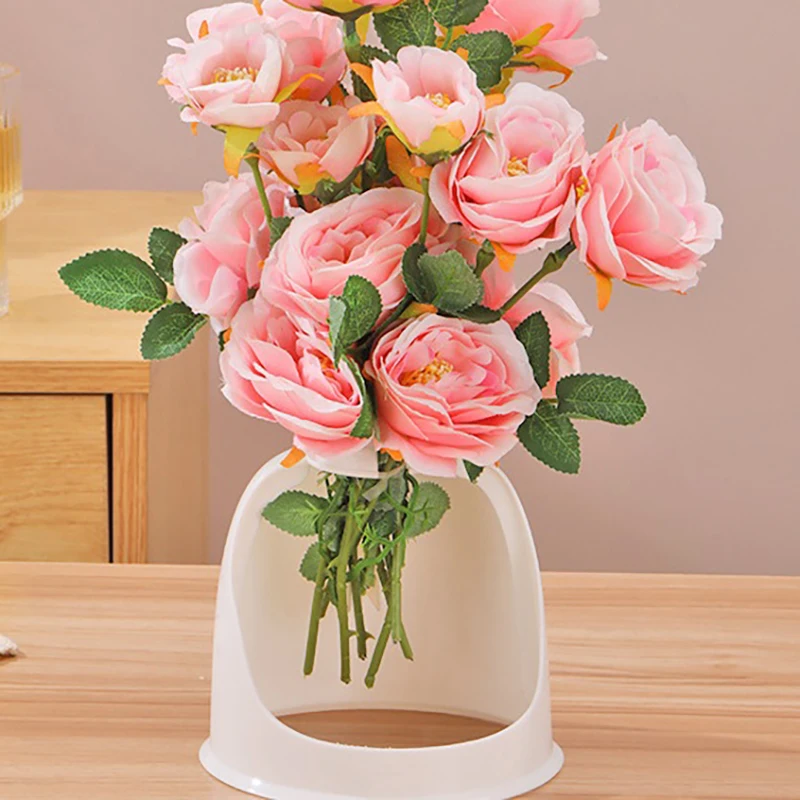 결혼식을위한 1 Pcs 꽃다발 하단 웨딩 장식 홀더 DIY 신부 플라스틱 포장 꽃 스탠드