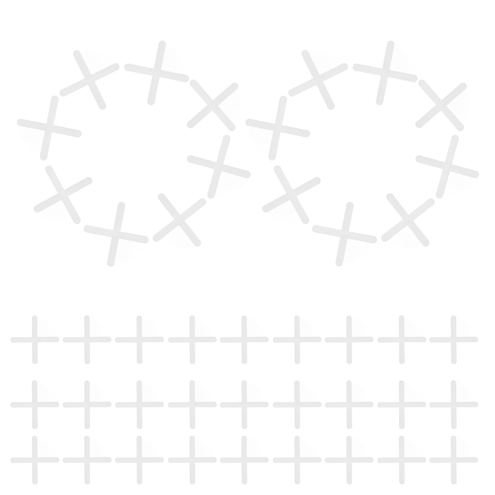 2000Pcs Cross Tile Spacers Sturdy Reusable Ceramic Floor Tile Positioning Spacers 2Mm for Leveling Grout Alignment