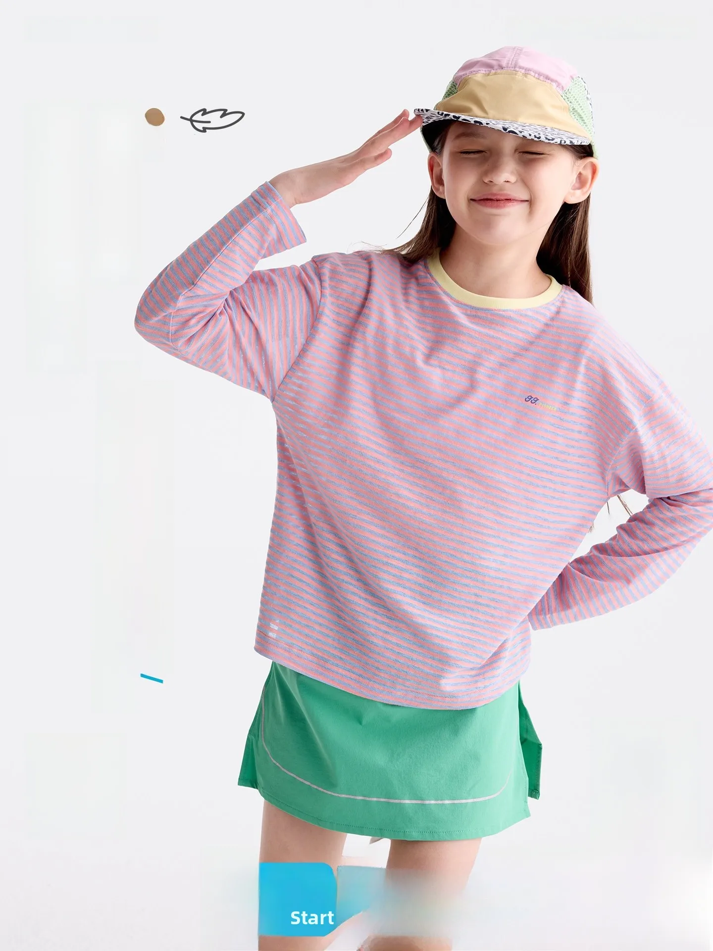 

Purrfect Diary Striped Long Sleeve T-Shirt for Kids Breathable Casual Style Spring Summer Unisex Clothing Versatile Children'...