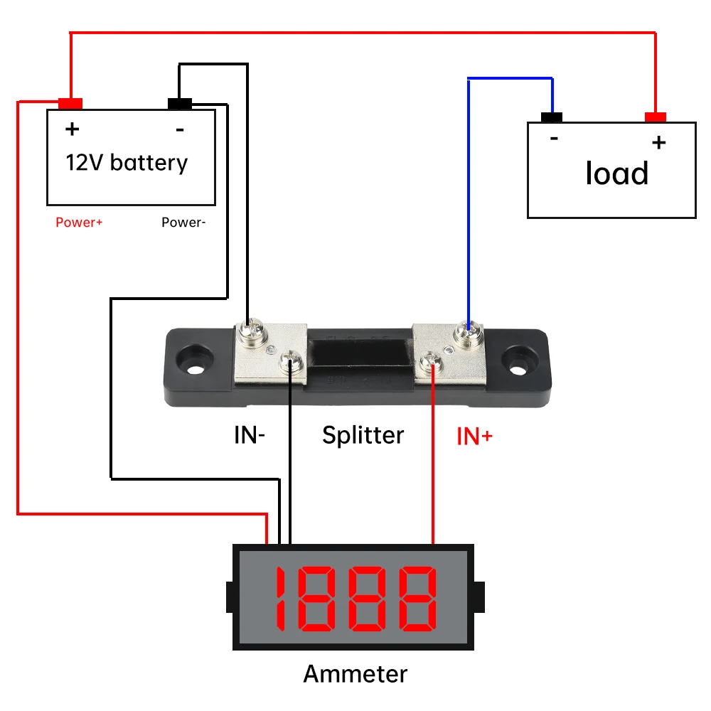 50A 75mV Current Shunt Resistor Ammeter Shunt Divider High‑Precision Current Measurement Module For DIY Electronic Projects