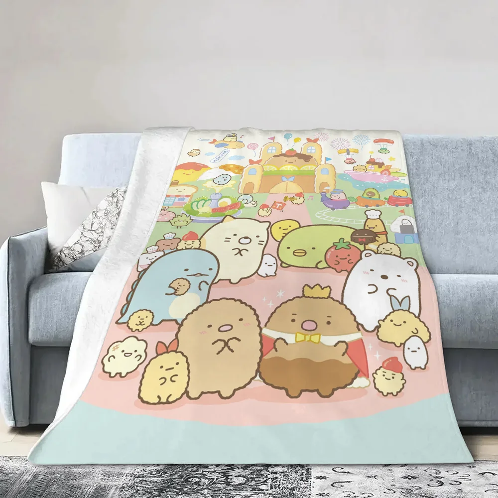 Sumikko Gurashi Bed Throw Blankets for Decorative Sofa Blanket Home and Decoration Summer Blanket King Size Luxury Bedding Knee