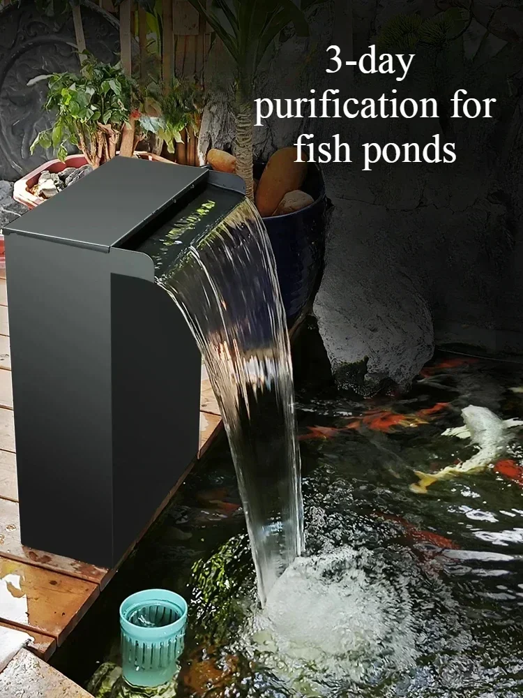 Fish Pond Filter Device Outdoor Courtyard Waterfall Landscaping Koi Pond Water Purifier Landscape Pond Water Circulation System