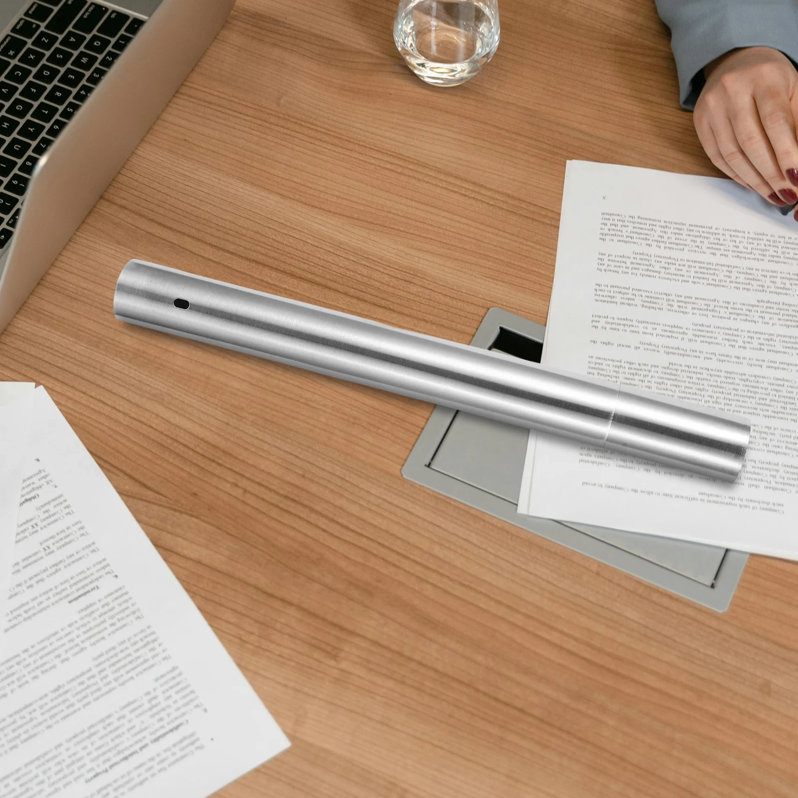 Stainless Steel Birth Certificate Tube Holder Vintage Diploma Storage Case for Graduation Keepsake Scroll Display Metal Box Cap