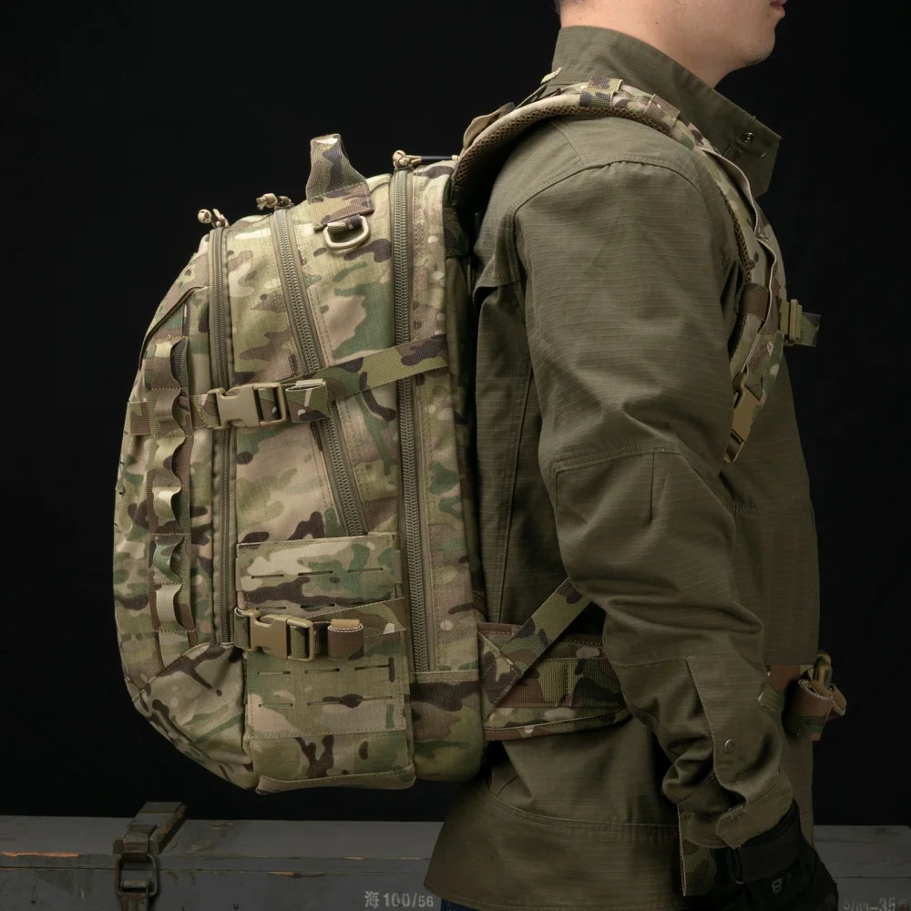 Taktischer Rucksack 44L MOLLE Outdoor EDC Wanderrucksack Camping Reisetasche Herren Jagdtaschen mit Hüftstütze – Detail 33