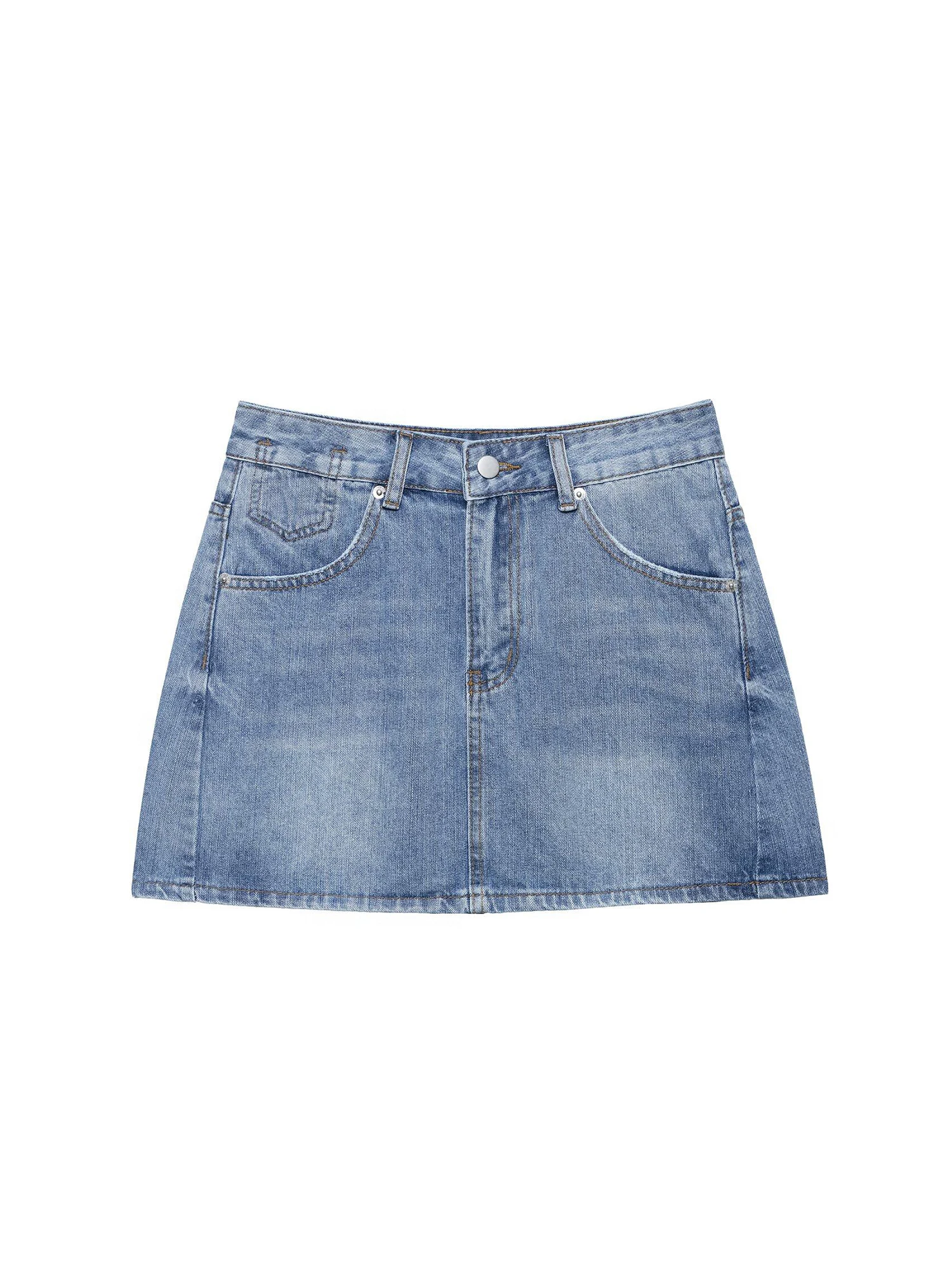 Women Blue Wrap Denim Skirt Vintage 2000s Korean Style Y2k Gyaru Low Waist A-line Jean Skirt Harajuku Shorts Cowboy Skirt Summer