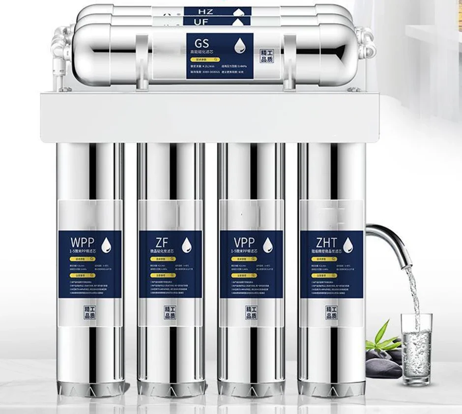 

#v Tap Water Purifier Stainless Steel Water Filter Purifier Household Kitchen Direct Drinking Osmosis Inversa Equipo