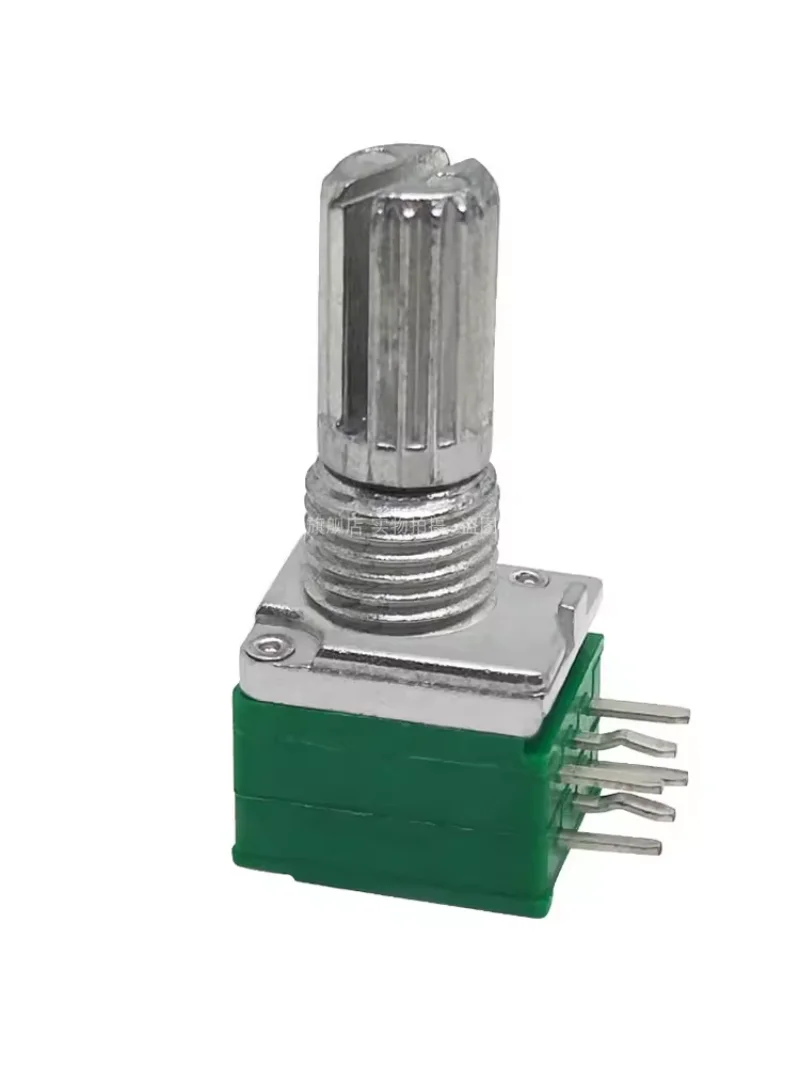 1pcs，Double-layer single-loop rotary potentiometer，RK097，6Pin，B1K 5K 10K 20K 50K 100K 500K，Axis length 15mm, axis diameter 6mm，