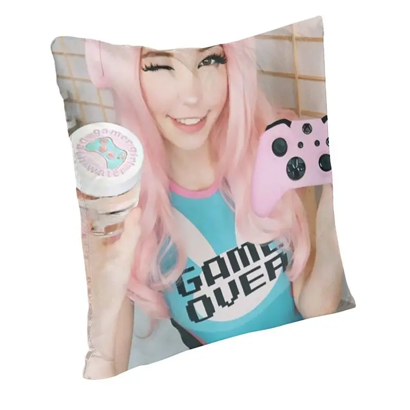 Belle Delphine Gamer Girl Pillow Case for Living Room British Influencer Model Luxury Cushion Cover Square Pillowcase